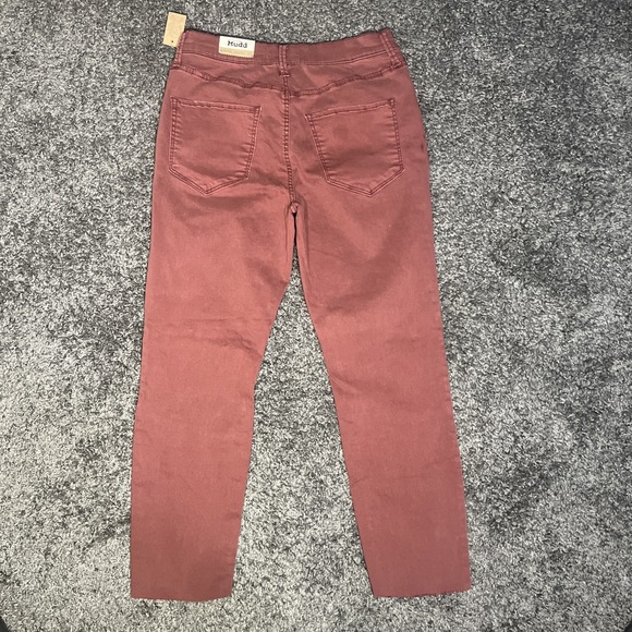 Mud Size 11 High-Rise Jagging's New With Tags Cut Off Bottom Bottoms Red Rust - Picture 10 of 14